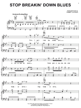 page one of Stop Breakin' Down Blues (Piano, Vocal & Guitar Chords (Right-Hand Melody))