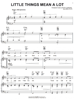 page one of Little Things Mean A Lot (Piano, Vocal & Guitar Chords (Right-Hand Melody))