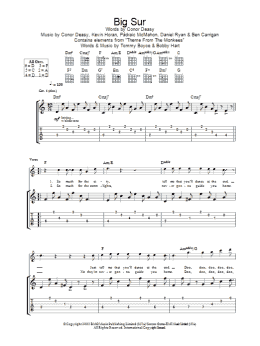 page one of Big Sur (Guitar Tab)