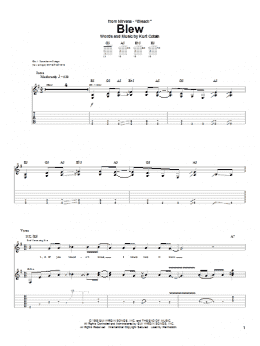 page one of Blew (Guitar Tab)