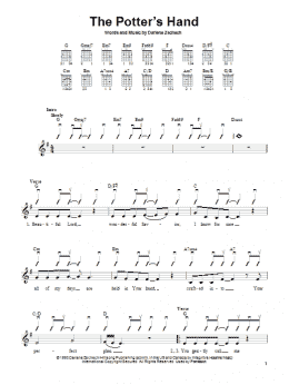 page one of The Potter's Hand (Easy Guitar)