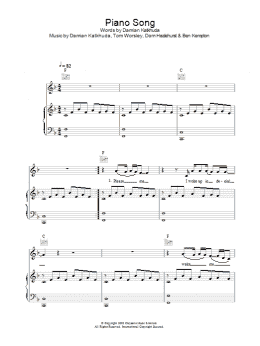 page one of Piano Song (Piano, Vocal & Guitar Chords)