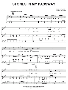 page one of Stones In My Passway (Piano, Vocal & Guitar Chords (Right-Hand Melody))
