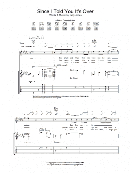 page one of Since I Told You It's Over (Guitar Tab)