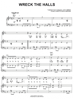 page one of Wreck The Halls (Piano, Vocal & Guitar Chords (Right-Hand Melody))