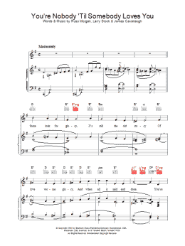 page one of You're Nobody 'Til Somebody Loves You (Piano, Vocal & Guitar Chords)