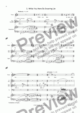 page one of ARIEL'S SONGS (Shakespeare) op76/3. While You Here... Voice, 2 rec, vlc, hrps