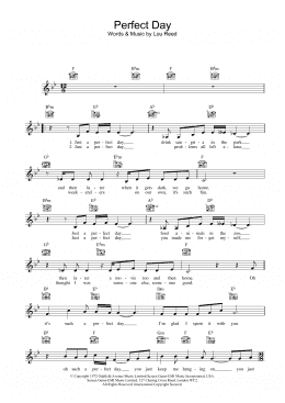 page one of Perfect Day (Lead Sheet / Fake Book)