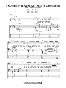 page one of I'm Alright (You Gotta Go There To Come Back) (Guitar Tab)