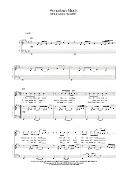 page one of Porcelain Gods (Piano, Vocal & Guitar Chords)