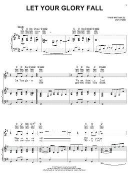 page one of Let Your Glory Fall (Piano, Vocal & Guitar Chords (Right-Hand Melody))