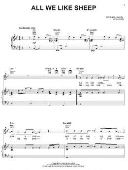 page one of All We Like Sheep (Piano, Vocal & Guitar Chords (Right-Hand Melody))