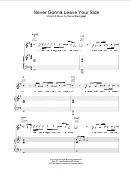 page one of Never Gonna Leave Your Side (Piano, Vocal & Guitar Chords)