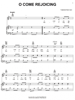 page one of O Come Rejoicing (Piano, Vocal & Guitar Chords (Right-Hand Melody))