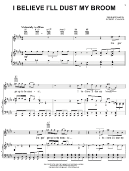 page one of I Believe I'll Dust My Broom (Piano, Vocal & Guitar Chords (Right-Hand Melody))