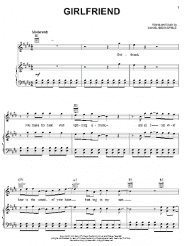 page one of Girlfriend (Piano, Vocal & Guitar Chords (Right-Hand Melody))