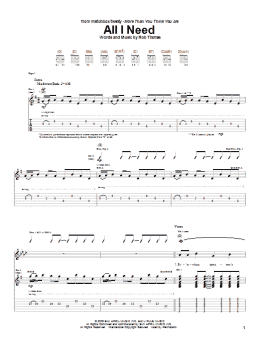 page one of All I Need (Guitar Tab)