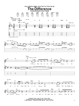 page one of The Difference (Guitar Tab)