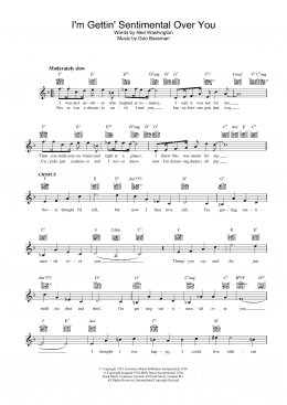 page one of I'm Gettin' Sentimental Over You (Lead Sheet / Fake Book)