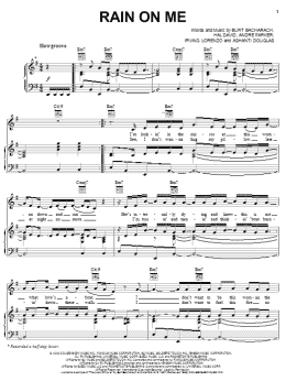 page one of Rain On Me (Piano, Vocal & Guitar Chords (Right-Hand Melody))