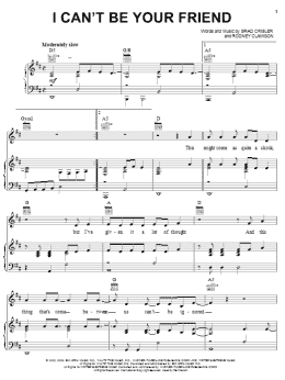 page one of I Can't Be Your Friend (Piano, Vocal & Guitar Chords (Right-Hand Melody))