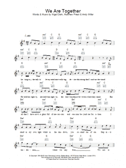 page one of We Are Together (Lead Sheet / Fake Book)