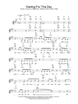 page one of Waiting For The Day (Lead Sheet / Fake Book)