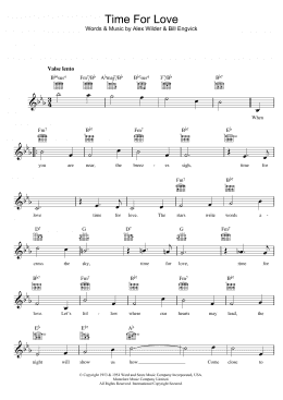 page one of Time For Love (Lead Sheet / Fake Book)