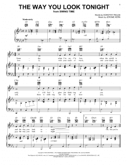 page one of The Way You Look Tonight (Piano, Vocal & Guitar Chords (Right-Hand Melody))