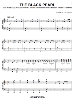 page one of The Black Pearl (Piano Solo)