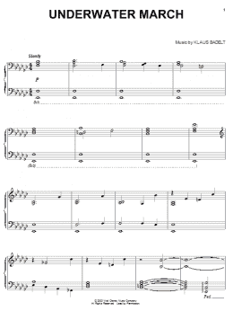 page one of Underwater March (Piano Solo)