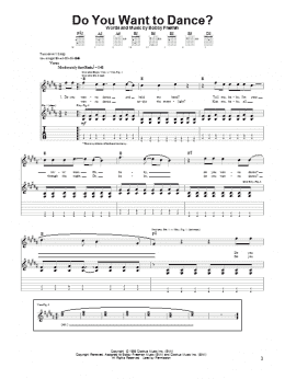 page one of Do You Want To Dance? (Guitar Tab)