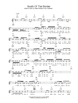 page one of South Of The Border (Lead Sheet / Fake Book)