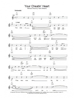 page one of Your Cheatin' Heart (Lead Sheet / Fake Book)