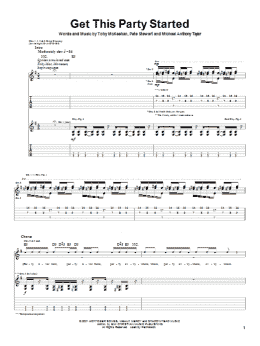 page one of Get This Party Started (Guitar Tab)