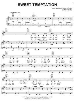 page one of Sweet Temptation (Piano, Vocal & Guitar Chords (Right-Hand Melody))