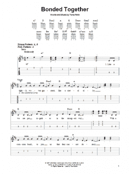page one of Bonded Together (Easy Guitar)