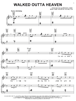 page one of Walked Outta Heaven (Piano, Vocal & Guitar Chords (Right-Hand Melody))