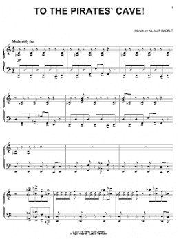 page one of To The Pirate's Cave! (Piano Solo)