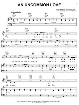 page one of An Uncommon Love (Piano, Vocal & Guitar Chords (Right-Hand Melody))