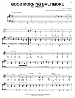 page one of Good Morning Baltimore (Piano & Vocal)