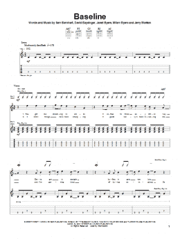 page one of Baseline (Guitar Tab)