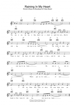 page one of Raining In My Heart (Lead Sheet / Fake Book)