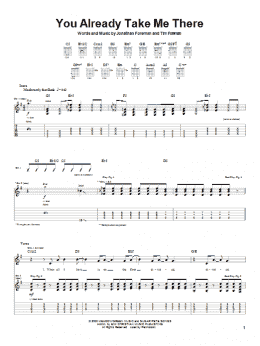 page one of You Already Take Me There (Guitar Tab)