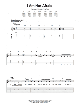 page one of I Am Not Afraid (Easy Guitar)