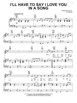 page one of I'll Have To Say I Love You In A Song (Piano, Vocal & Guitar Chords (Right-Hand Melody))