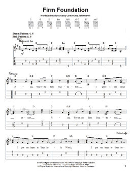 page one of Firm Foundation (Easy Guitar Tab)