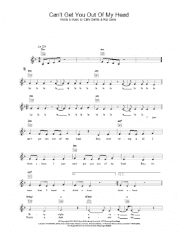 page one of Can't Get You Out Of My Head (Lead Sheet / Fake Book)