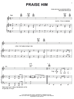 page one of Praise Him (Piano, Vocal & Guitar Chords (Right-Hand Melody))