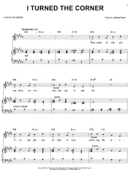 page one of I Turned The Corner (Piano, Vocal & Guitar Chords (Right-Hand Melody))